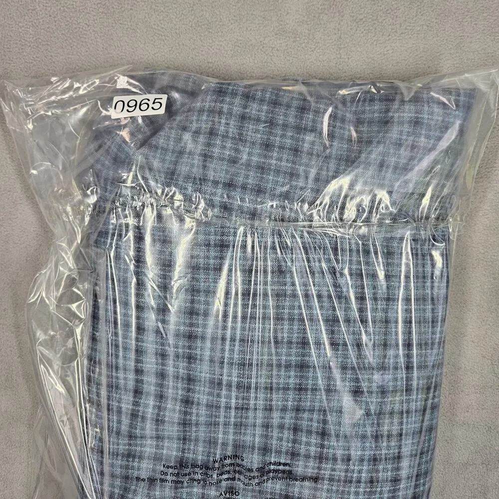 Oak Hill Blazer Mens 3XLT 54-56 Blue Plaid Sport Coat Big and Tall 2 Button Prep